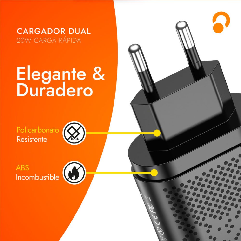 PLAYER CARGADOR DUAL 20W 3